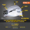 60526 Safety Helmet, Type-2, Vented Class C with Rechargeable Headlamp Image 2
